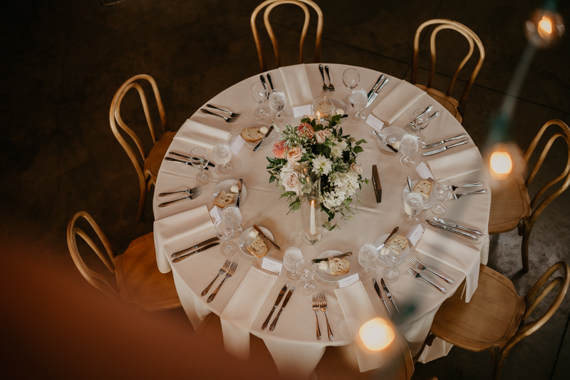 Magical wedding reception decor at The Winslow in Baltimore Maryland by Britney Clause Photography