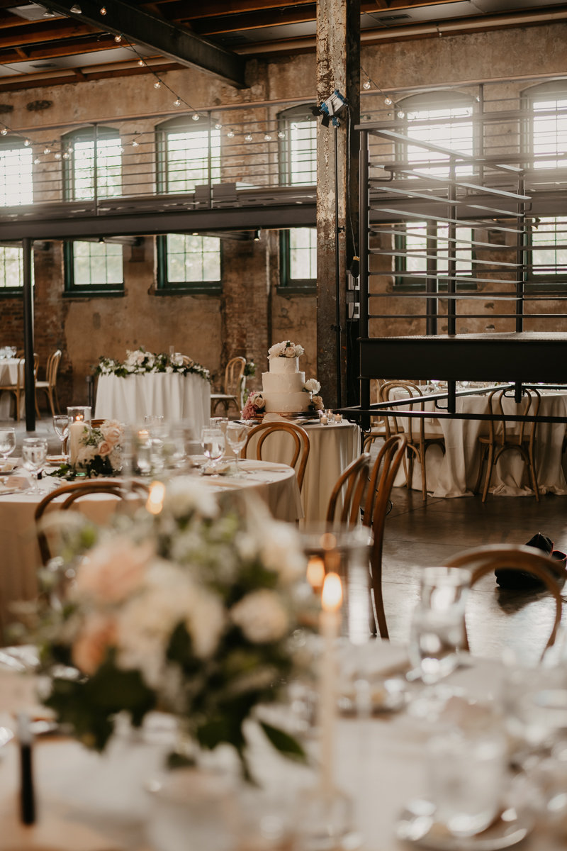 Magical wedding reception decor at The Winslow in Baltimore Maryland by Britney Clause Photography