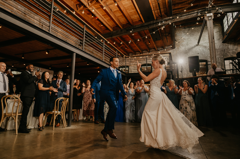 A fun wedding reception at The Winslow in Baltimore, Maryland by Britney Clause Photography