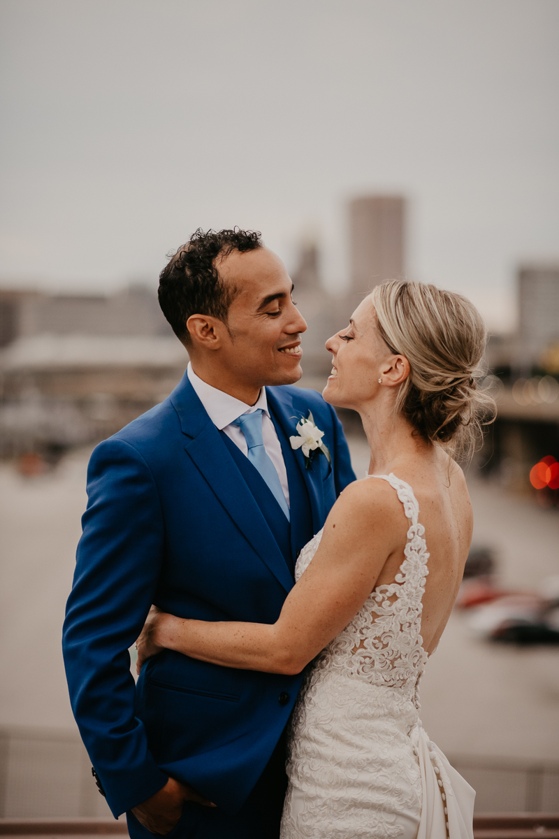 Stunning bride and groom wedding portraits at The Winslow in Baltimore, Maryland by Britney Clause Photography