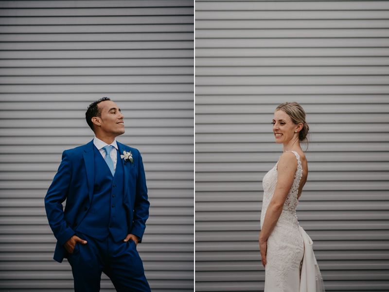 Stunning bride and groom wedding portraits at The Winslow in Baltimore, Maryland by Britney Clause Photography