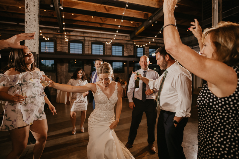 A fun wedding reception at The Winslow in Baltimore, Maryland by Britney Clause Photography