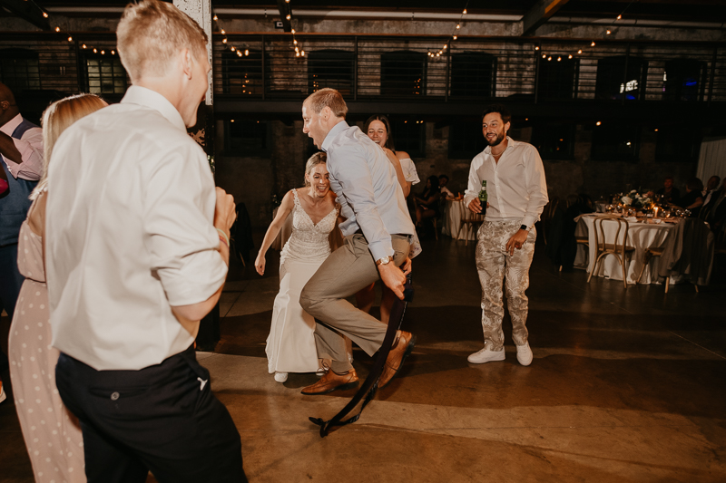 A fun wedding reception at The Winslow in Baltimore, Maryland by Britney Clause Photography