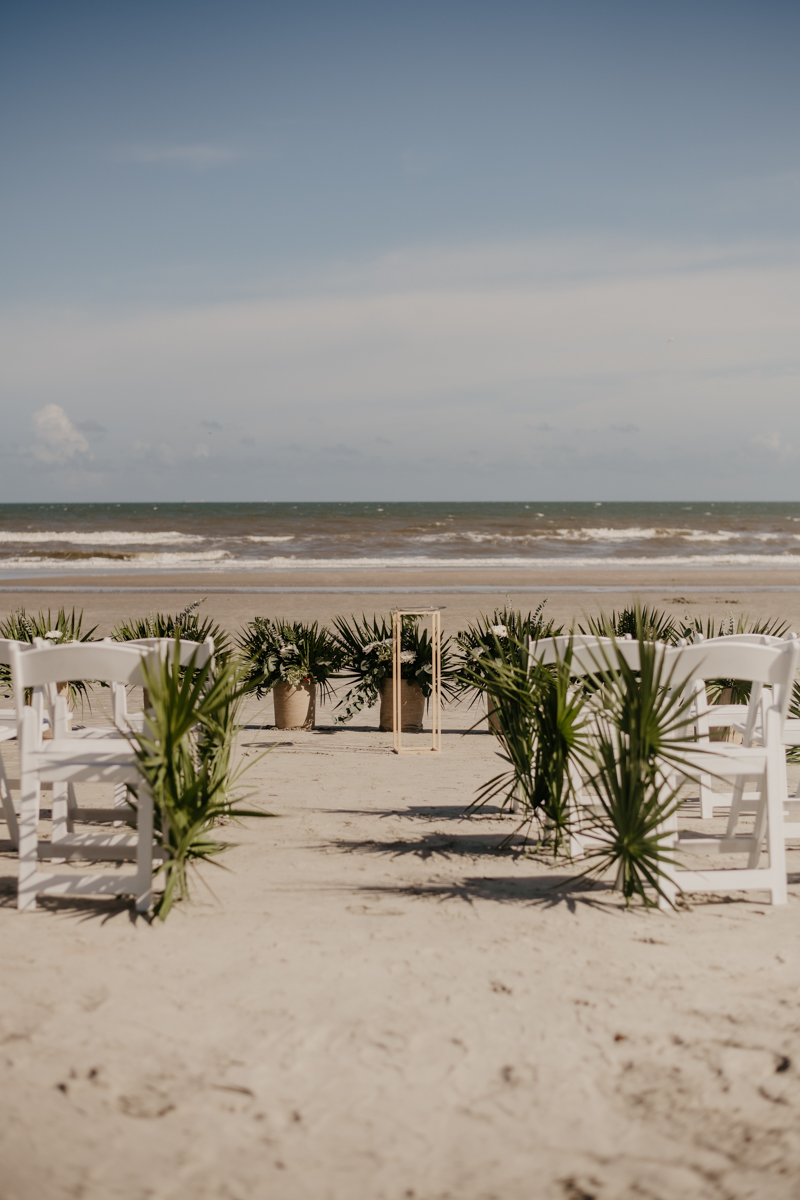 A beautiful beach wedding ceremony in Folly Beach, South Carolina by Britney Clause Photography