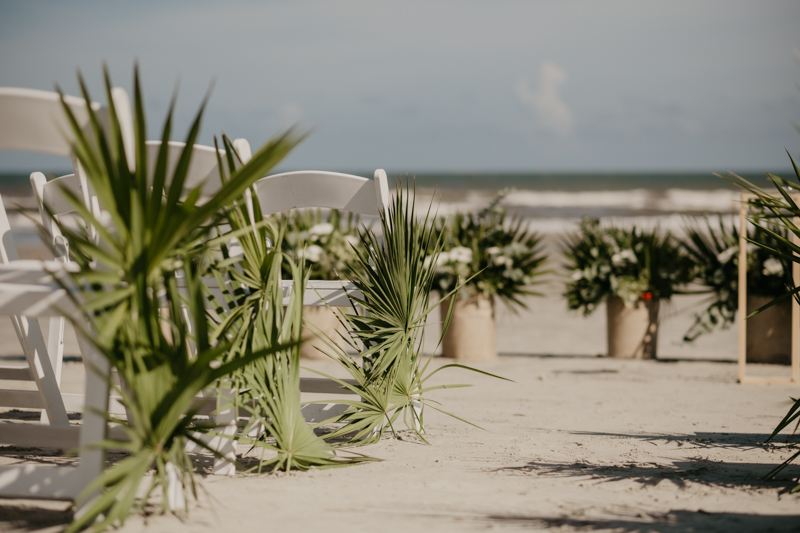 A beautiful beach wedding ceremony in Folly Beach, South Carolina by Britney Clause Photography