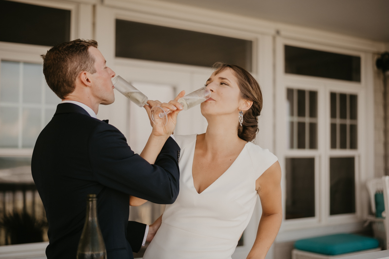 A beautiful beach wedding ceremony in Folly Beach, South Carolina by Britney Clause Photography