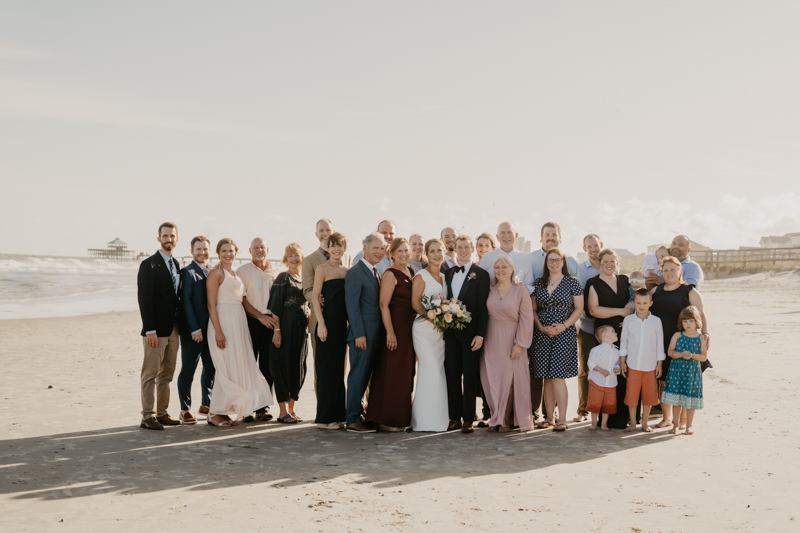 A beautiful beach wedding ceremony in Folly Beach, South Carolina by Britney Clause Photography