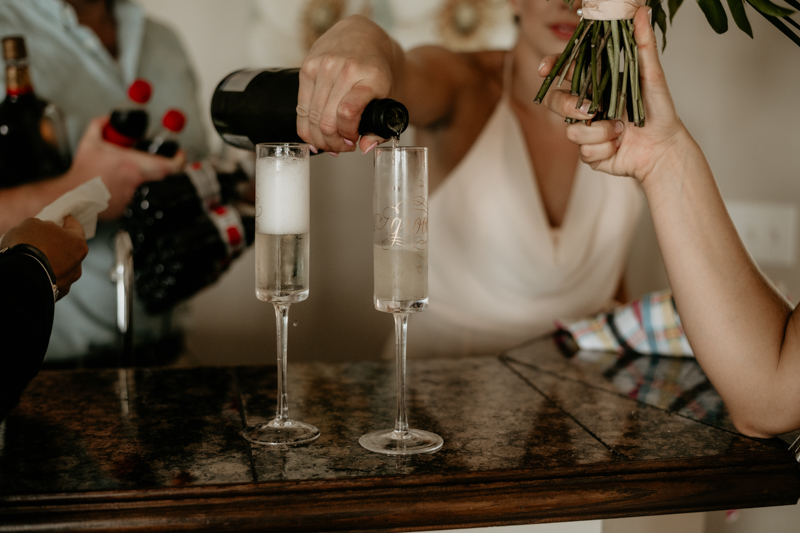 A fun beach wedding reception in Folly Beach, South Carolina by Britney Clause Photography