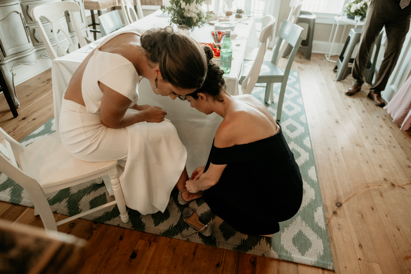 A fun beach wedding reception in Folly Beach, South Carolina by Britney Clause Photography