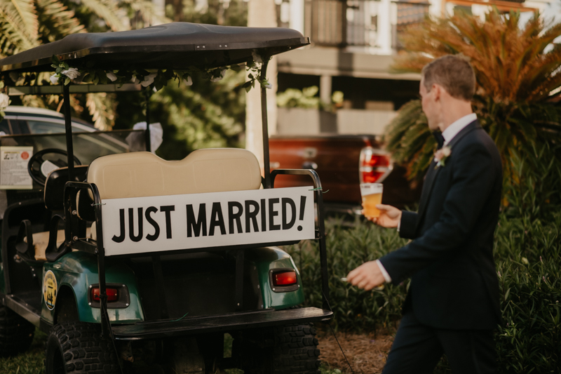 A fun beach wedding reception in Folly Beach, South Carolina by Britney Clause Photography