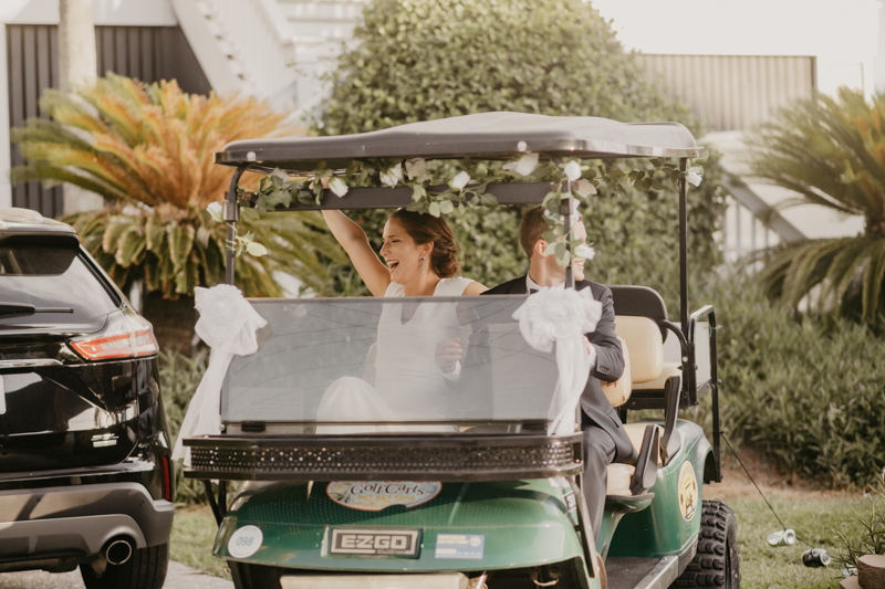 A fun beach wedding reception in Folly Beach, South Carolina by Britney Clause Photography