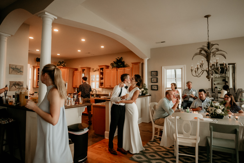 A fun beach wedding reception in Folly Beach, South Carolina by Britney Clause Photography