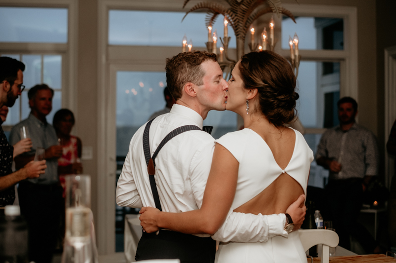 A fun beach wedding reception in Folly Beach, South Carolina by Britney Clause Photography