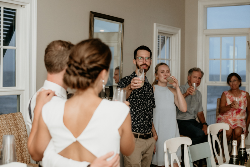 A fun beach wedding reception in Folly Beach, South Carolina by Britney Clause Photography