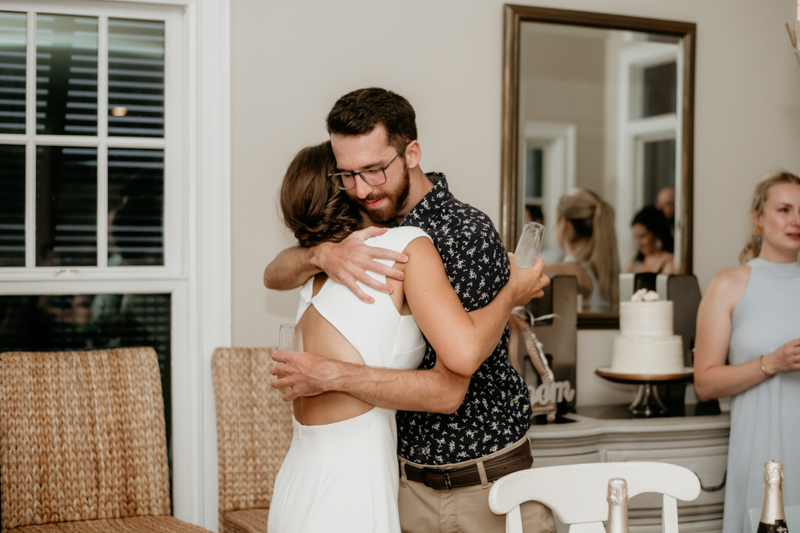 A fun beach wedding reception in Folly Beach, South Carolina by Britney Clause Photography