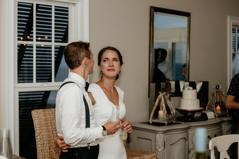 A fun beach wedding reception in Folly Beach, South Carolina by Britney Clause Photography