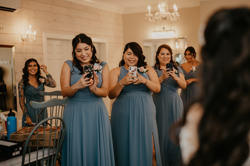 A bride getting ready for her wedding at Historic Rosemont Springs, Virginia by Britney Clause Photography