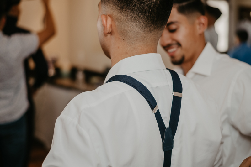 A groom getting ready for his wedding at Historic Rosemont Springs, Virginia by Britney Clause Photography