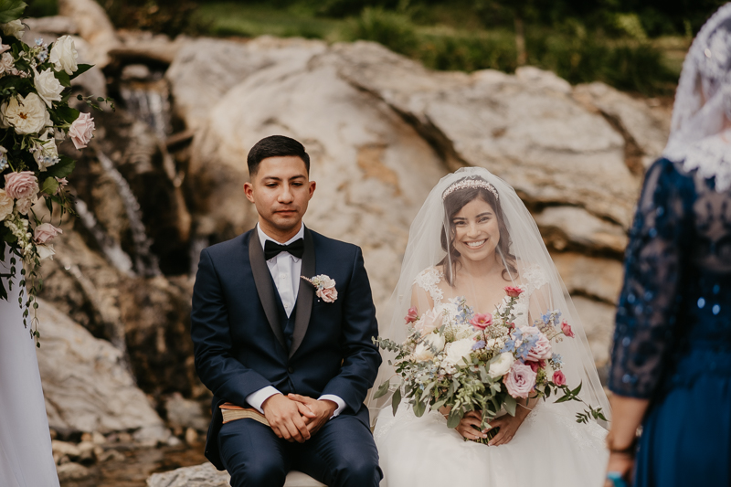 A beautiful wedding ceremony at Historic Rosemont Springs, Virginia by Britney Clause Photography