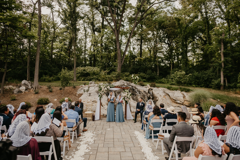 A beautiful wedding ceremony at Historic Rosemont Springs, Virginia by Britney Clause Photography