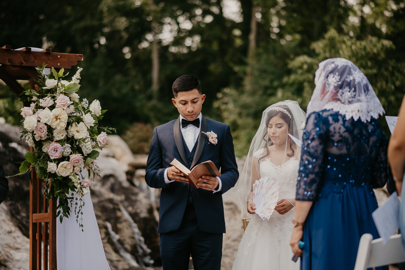 A beautiful wedding ceremony at Historic Rosemont Springs, Virginia by Britney Clause Photography