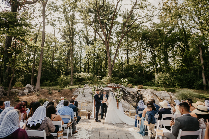 A beautiful wedding ceremony at Historic Rosemont Springs, Virginia by Britney Clause Photography