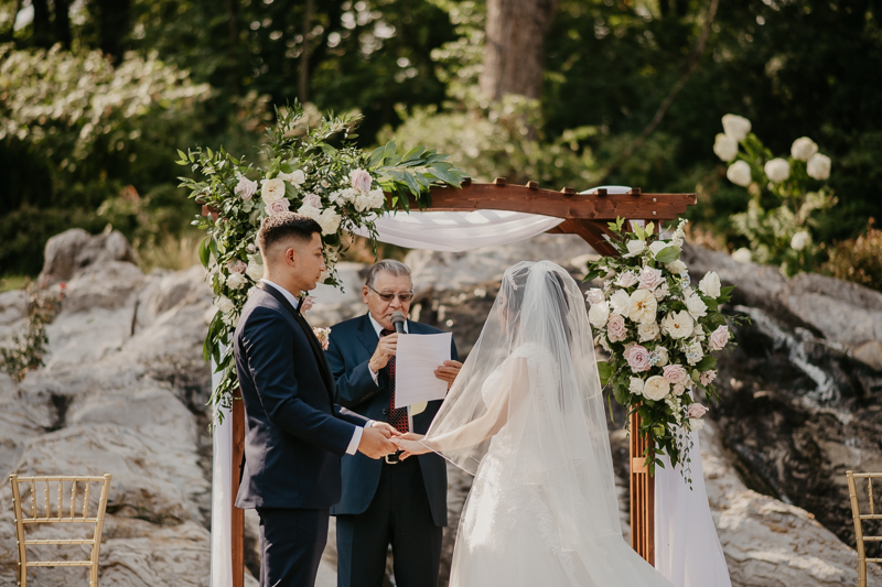 A beautiful wedding ceremony at Historic Rosemont Springs, Virginia by Britney Clause Photography