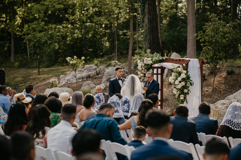 A beautiful wedding ceremony at Historic Rosemont Springs, Virginia by Britney Clause Photography