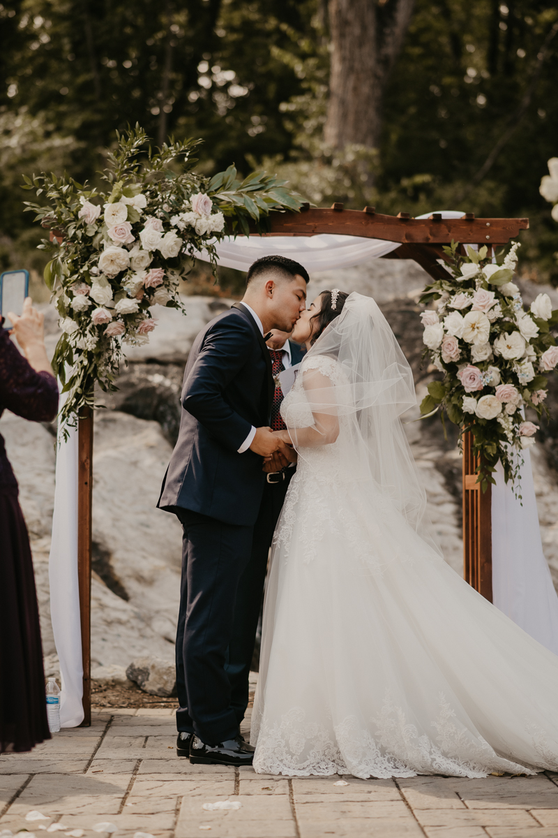 A beautiful wedding ceremony at Historic Rosemont Springs, Virginia by Britney Clause Photography