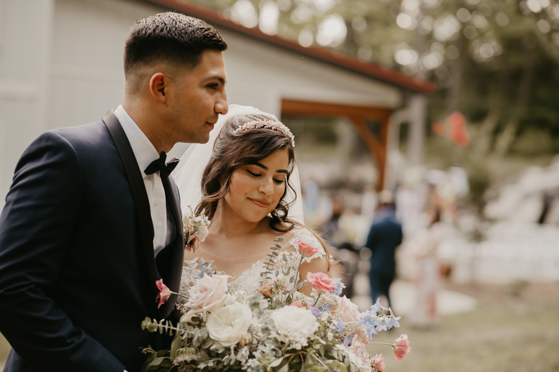 Stunning bride and groom wedding portraits at Historic Rosemont Springs, Virginia by Britney Clause Photography