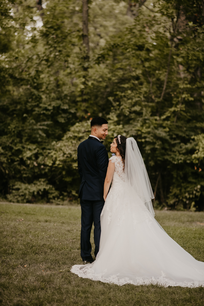 Stunning bride and groom wedding portraits at Historic Rosemont Springs, Virginia by Britney Clause Photography