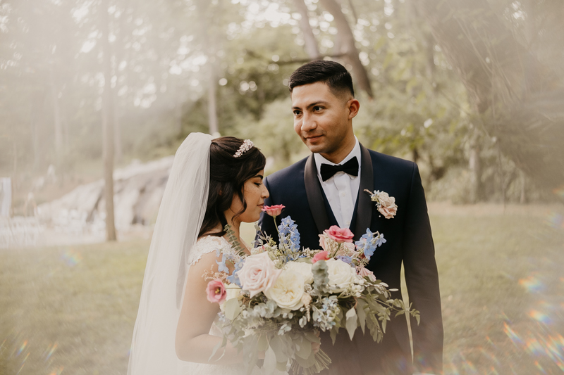 Stunning bride and groom wedding portraits at Historic Rosemont Springs, Virginia by Britney Clause Photography