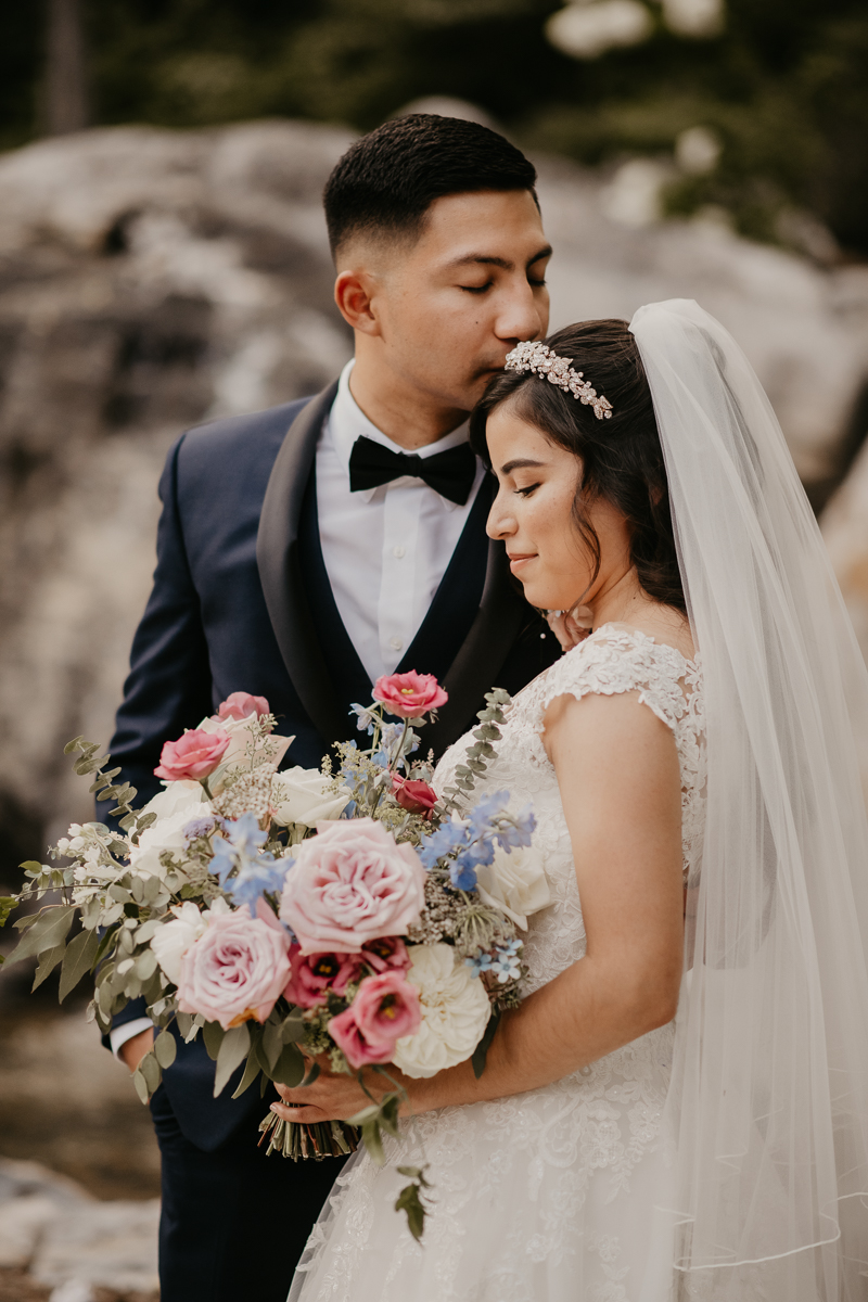 Stunning bride and groom wedding portraits at Historic Rosemont Springs, Virginia by Britney Clause Photography