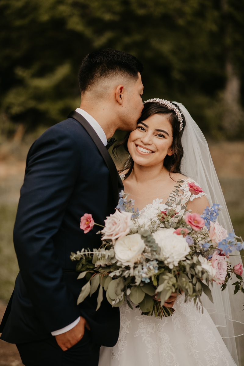 Stunning bride and groom wedding portraits at Historic Rosemont Springs, Virginia by Britney Clause Photography