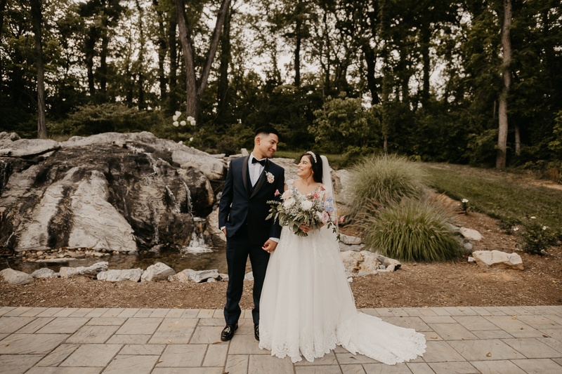 Stunning bride and groom wedding portraits at Historic Rosemont Springs, Virginia by Britney Clause Photography