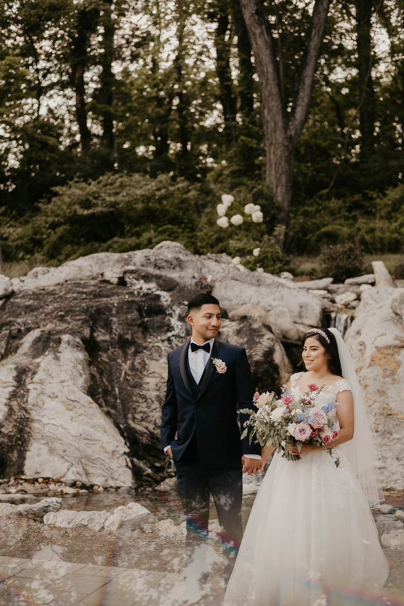 Stunning bride and groom wedding portraits at Historic Rosemont Springs, Virginia by Britney Clause Photography