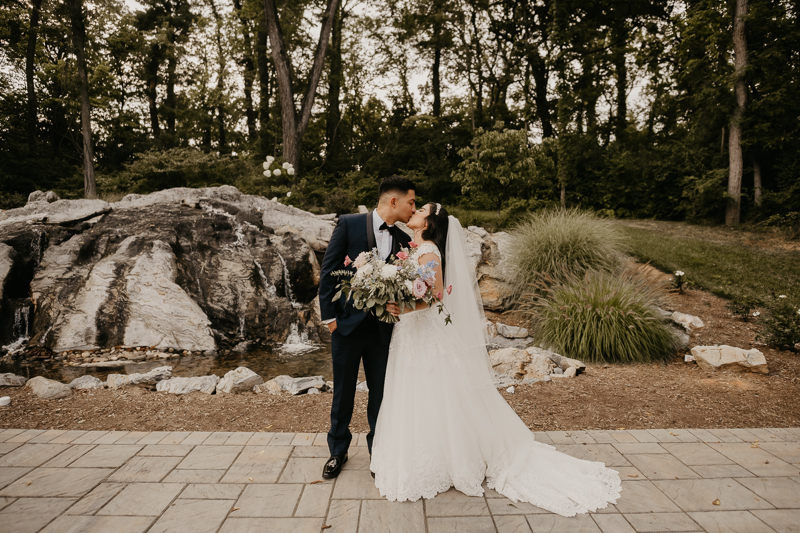 Stunning bride and groom wedding portraits at Historic Rosemont Springs, Virginia by Britney Clause Photography