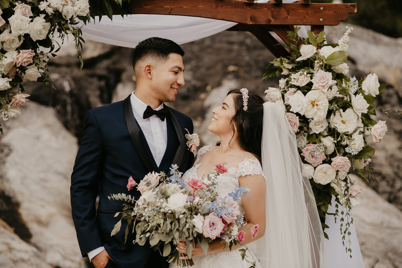 Stunning bride and groom wedding portraits at Historic Rosemont Springs, Virginia by Britney Clause Photography