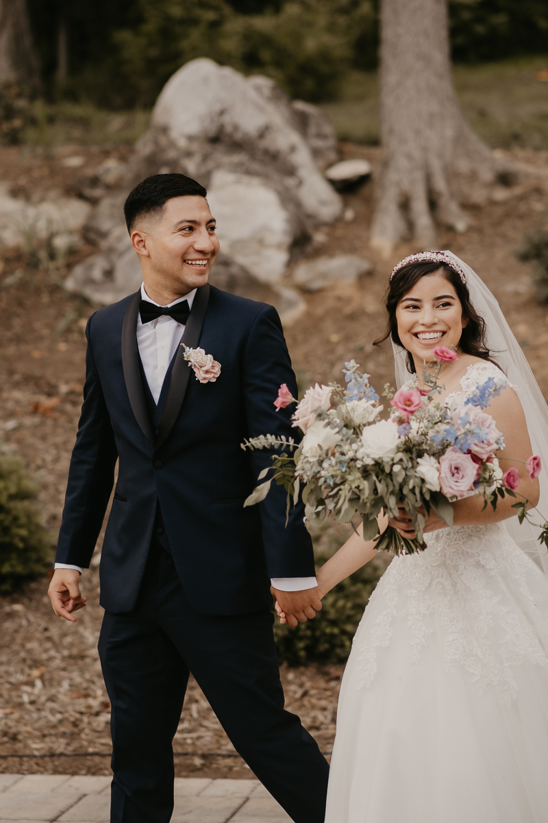 Stunning bride and groom wedding portraits at Historic Rosemont Springs, Virginia by Britney Clause Photography