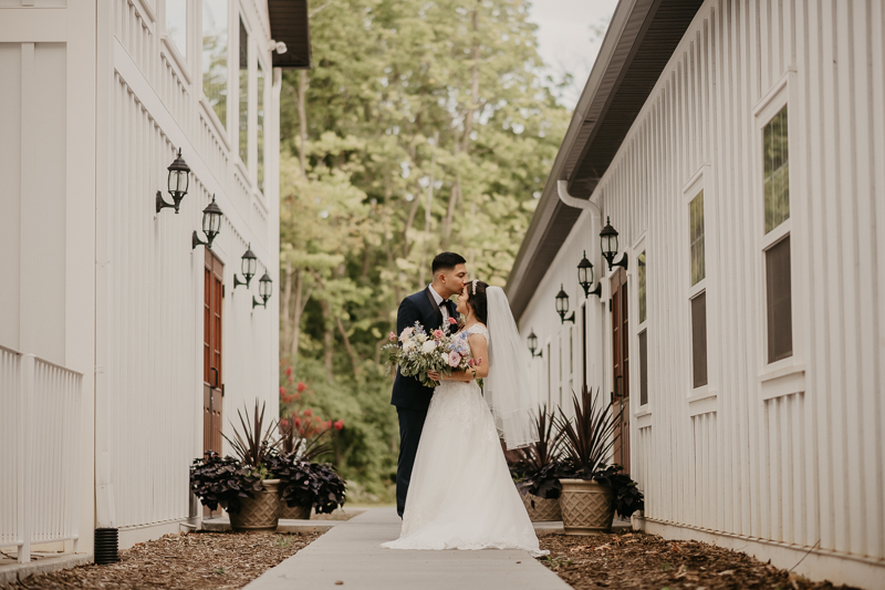 Stunning bride and groom wedding portraits at Historic Rosemont Springs, Virginia by Britney Clause Photography