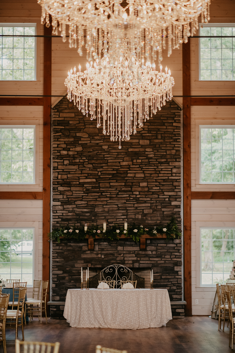 Magical wedding reception decor at Historic Rosemont Springs, Virginia by Britney Clause Photography