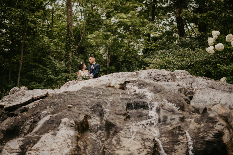 Stunning bride and groom wedding portraits at Historic Rosemont Springs, Virginia by Britney Clause Photography