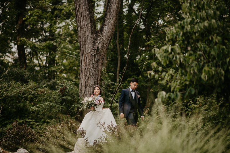 Stunning bride and groom wedding portraits at Historic Rosemont Springs, Virginia by Britney Clause Photography