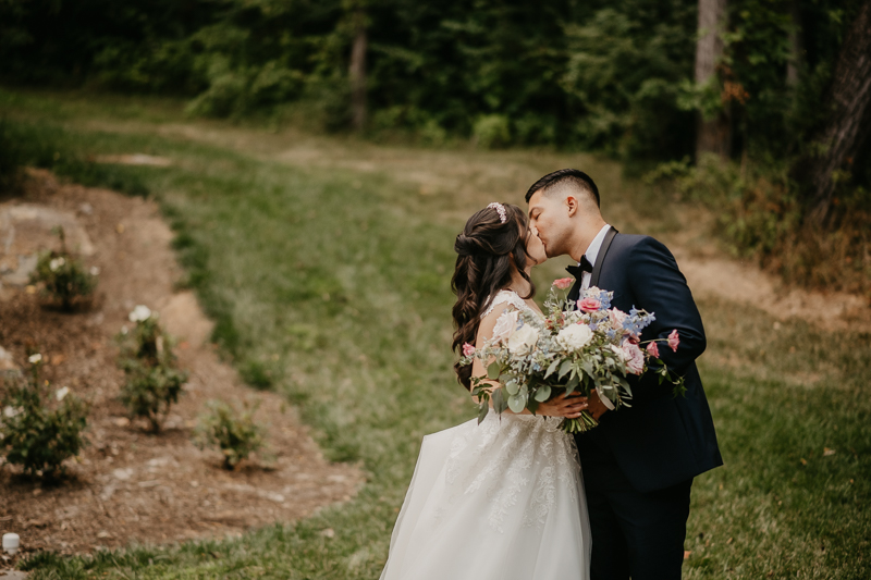 Stunning bride and groom wedding portraits at Historic Rosemont Springs, Virginia by Britney Clause Photography