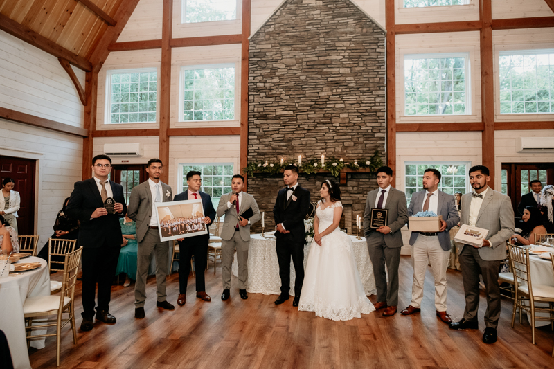 A fun wedding reception at Historic Rosemont Springs, Virginia by Britney Clause Photography