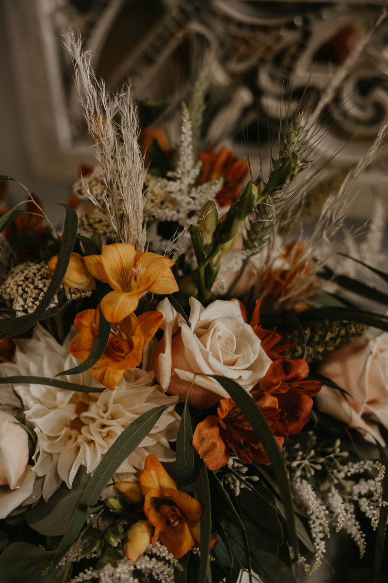 Gorgeous centerpieces and florals by Maher's Florist at The Anchor Inn in Pasadena, Maryland by Britney Clause Photography