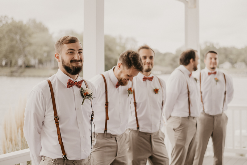 Amazing waterfront wedding ceremony at The Anchor Inn in Pasadena, Maryland by Britney Clause Photography