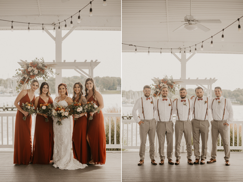 Amazing waterfront wedding ceremony at The Anchor Inn in Pasadena, Maryland by Britney Clause Photography