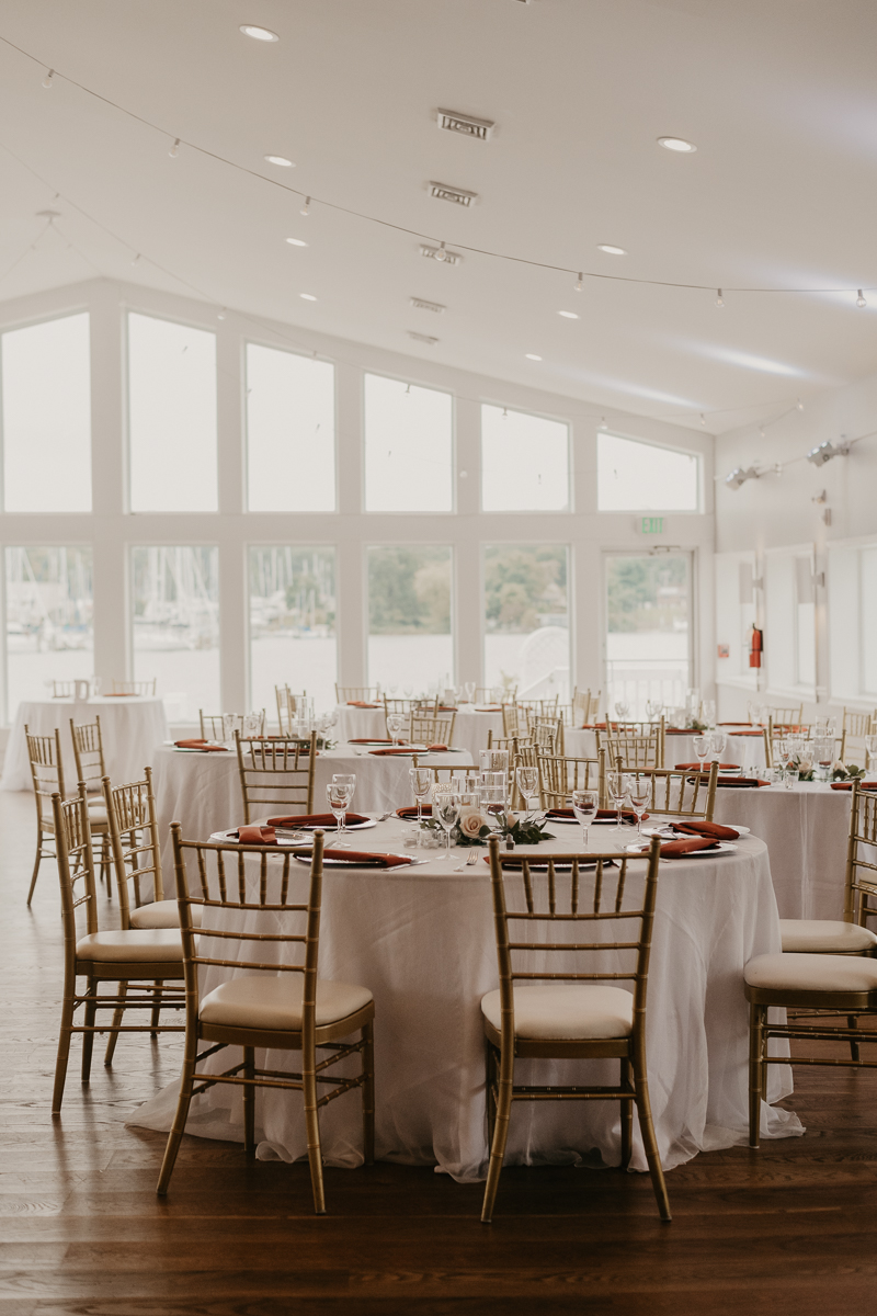 Gorgeous centerpieces and florals by Maher's Florist at The Anchor Inn in Pasadena, Maryland by Britney Clause Photography