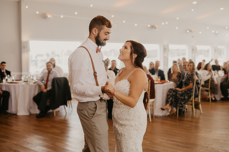 A fun afternoon wedding reception at The Anchor Inn in Pasadena, Maryland by Britney Clause Photography